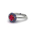 Sapphire Crown Halo Engagement Ring - Annie No. 72 image 3