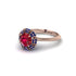 Sapphire Crown Halo Engagement Ring - Annie No. 71