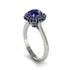 Sapphire Crown Halo Engagement Ring - Annie No. 75
