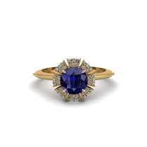 Diamond Crown Halo Engagement Ring - Annie No. 13 image 1