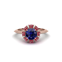 Ruby Crown Halo Engagement Ring - Annie No. 59 image 1