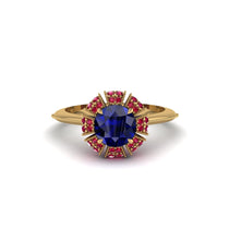 Ruby Crown Halo Engagement Ring - Annie No. 58 image 1