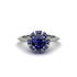 Sapphire Crown Halo Engagement Ring - Annie No. 75