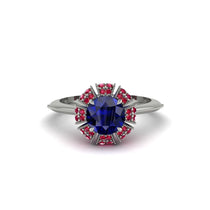 Ruby Crown Halo Engagement Ring - Annie No. 60 image 1