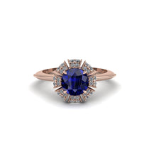 Diamond Crown Halo Engagement Ring - Annie No. 14 image 1