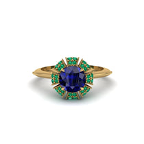 Emerald Crown Halo Engagement Ring - Annie No. 28 image 1