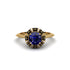 Black Diamond Crown Halo Engagement Ring - Annie No. 43