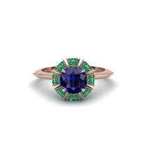 Emerald Crown Halo Engagement Ring - Annie No. 29 image 1