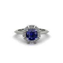 Diamond Crown Halo Engagement Ring - Annie No. 15 image 1