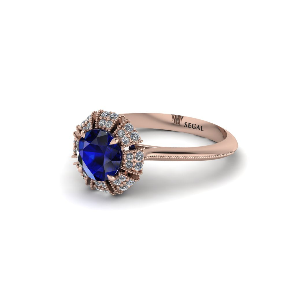 Diamond Crown Halo Engagement Ring - Annie No. 14