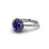 Sapphire Crown Halo Engagement Ring - Annie No. 75
