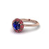 Ruby Crown Halo Engagement Ring - Annie No. 59