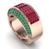 Ruby Cluster Wide Fancy Wedding Band - Kyla No. 26 image 2