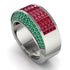 Ruby Cluster Wide Fancy Wedding Band - Kyla No. 27 image 2