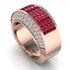 Ruby Cluster Wide Fancy Wedding Band - Kyla No. 11 image 2