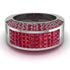 Ruby Cluster Wide Fancy Wedding Band - Kyla No. 57 image 1