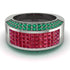 Ruby Cluster Wide Fancy Wedding Band - Kyla No. 27 image 1