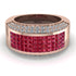 Ruby Cluster Wide Fancy Wedding Band - Kyla No. 11 image 1