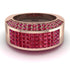 Ruby Cluster Wide Fancy Wedding Band - Kyla No. 56 image 1