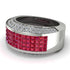 Ruby Cluster Wide Fancy Wedding Band - Kyla No. 12