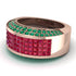 Ruby Cluster Wide Fancy Wedding Band - Kyla No. 26
