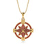 Ruby-Encrusted Compass Charm Necklace - Celeste No. 10 image 1
