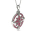 Ruby-Encrusted Compass Charm Necklace - Celeste No. 12