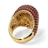Ruby-Encrusted Skull Men's Fashion Ring - Jules No. 10