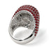 Ruby-Encrusted Skull Men's Fashion Ring - Jules No. 12