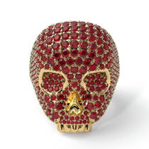 Ruby-Encrusted Skull Men's Fashion Ring - Jules No. 10 image 1
