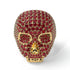 Ruby-Encrusted Skull Men's Fashion Ring - Jules No. 10