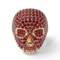 Ruby-Encrusted Skull Men's Fashion Ring - Jules No. 11 image 1