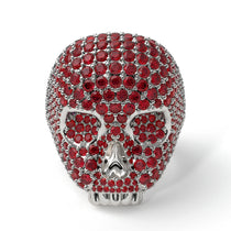 Ruby-Encrusted Skull Men's Fashion Ring - Jules No. 12 image 1