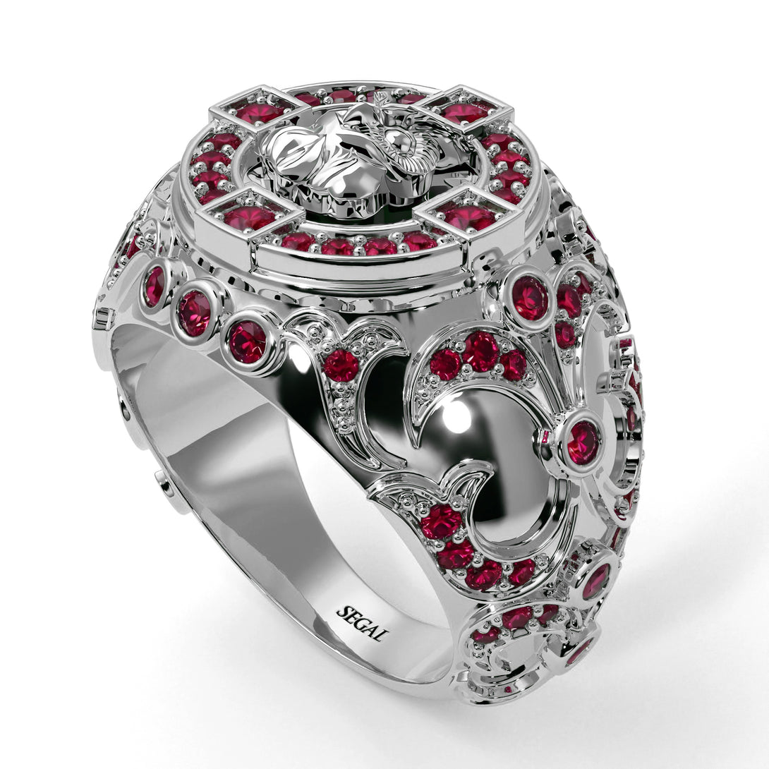 Ruby Owl Gold Men's Fashion Ring - Adrian No. 12