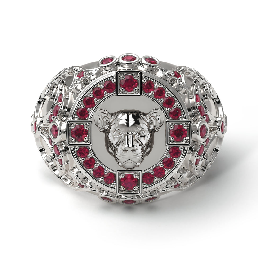 Ruby Puma Gold Men's Fashion Ring - Santiago No. 12