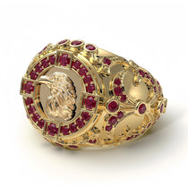 Ruby Raven Gold Men's Fashion Ring - Nolan No. 10 image 1
