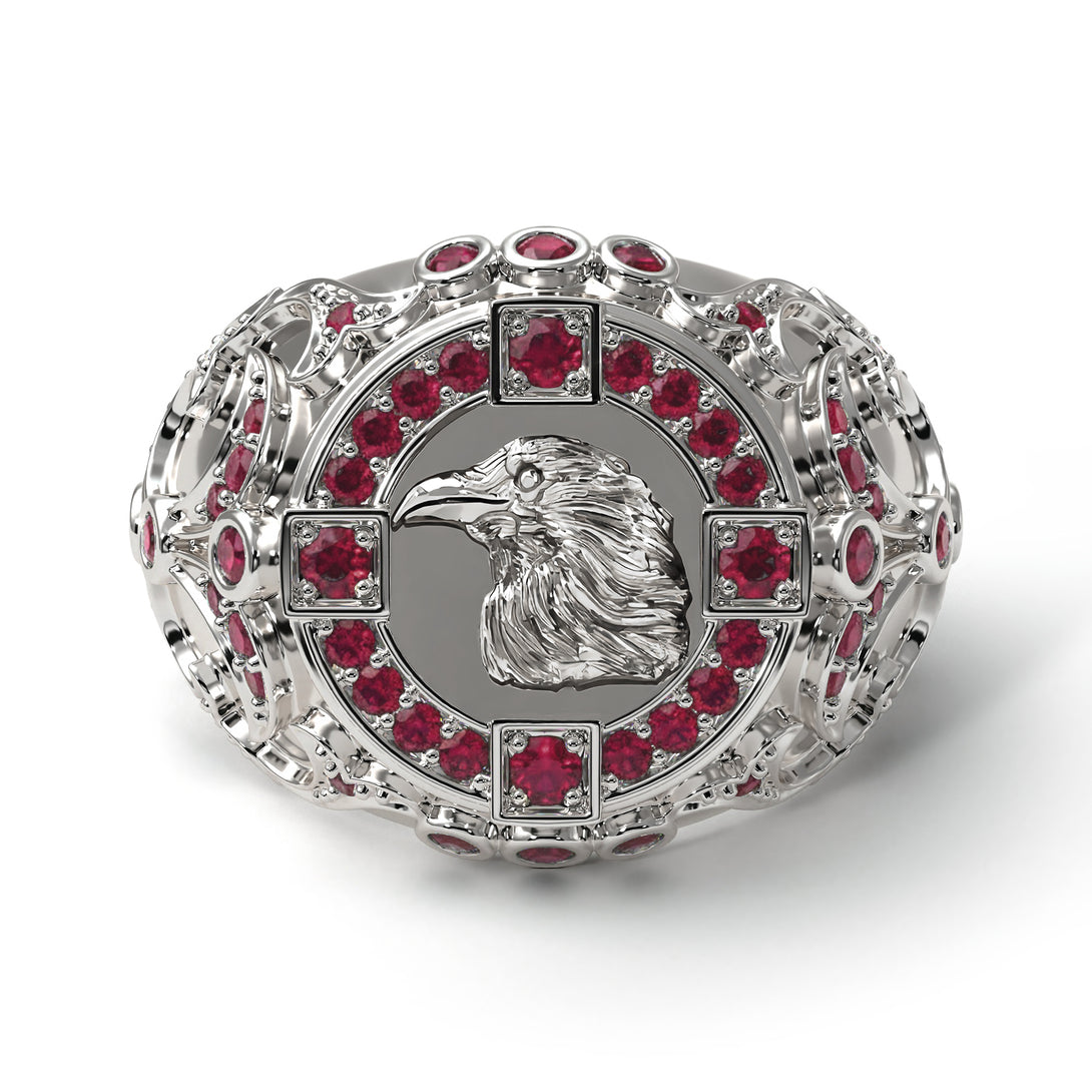 Ruby Raven Gold Men's Fashion Ring - Nolan No. 12