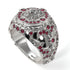 Ruby Royal Lion Men Signet Ring - Terry No. 12