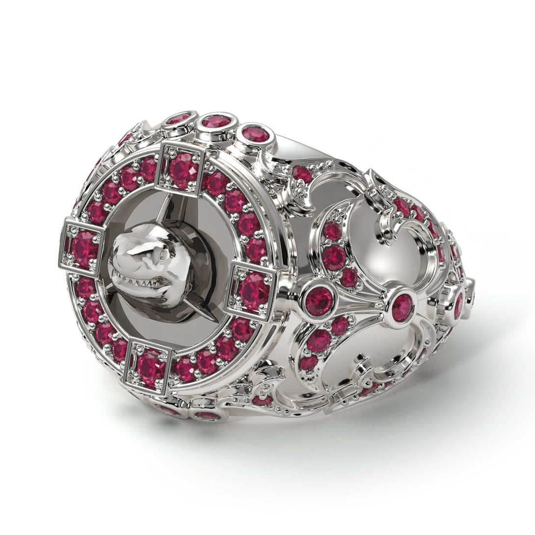 Ruby Shark Gold Men's Fashion Ring - Ryan No. 12