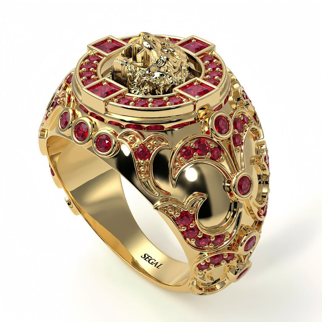 Ruby Tiger Gold Men's Fashion Ring - Landon No. 10
