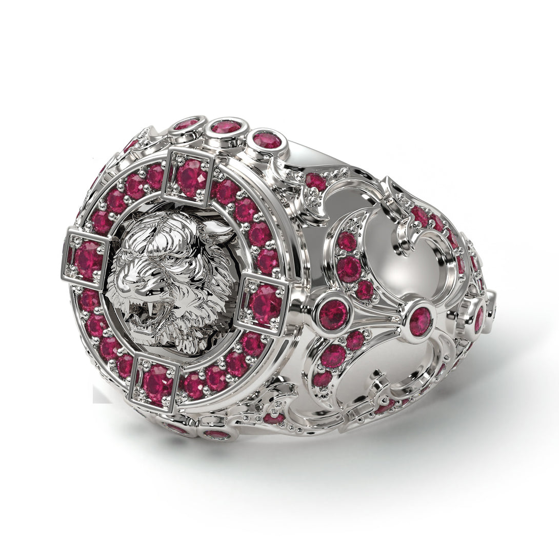 Ruby Tiger Gold Men's Fashion Ring - Landon No. 12