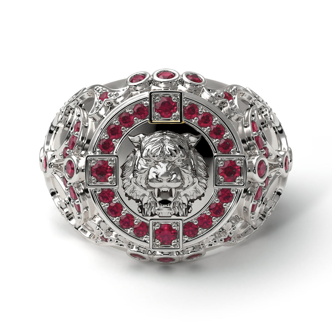 Ruby Tiger Gold Men's Fashion Ring - Landon No. 12