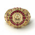 Ruby Wolf Gold Men's Fashion Ring - Eli No. 10 image 3