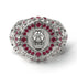 Ruby Wolf Gold Men's Fashion Ring - Eli No. 12