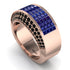 Sapphire Cluster Wide Fancy Wedding Band - Kyla No. 44