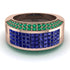 Sapphire Cluster Wide Fancy Wedding Band - Kyla No. 29 image 1