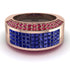 Sapphire Cluster Wide Fancy Wedding Band - Kyla No. 59 image 1