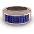 Sapphire Cluster Wide Fancy Wedding Band - Kyla No. 14
