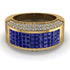 Sapphire Cluster Wide Fancy Wedding Band - Kyla No. 13 image 1
