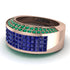 Sapphire Cluster Wide Fancy Wedding Band - Kyla No. 29 image 3